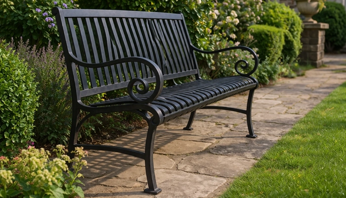 نیمکت باغی فلزی چیست؟ خرید نیمکت باغی فلزی - ساخت نیمکت فلزی باغی توسط شرکت ایده مجریان رستاک - انواع نیمکت فلزی باغی