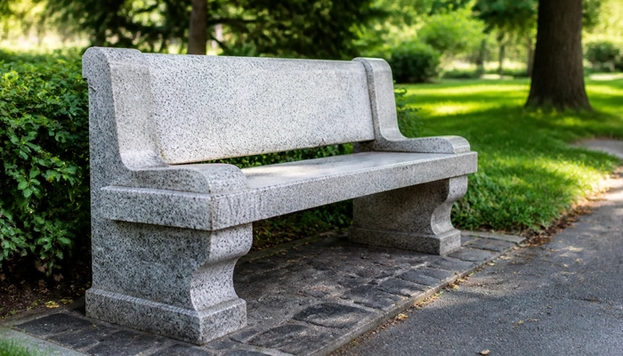 ساخت نیمکت سنگی با پشتی (Stone Bench with Backrest) توسط شرکت ایده مجریان رستاک