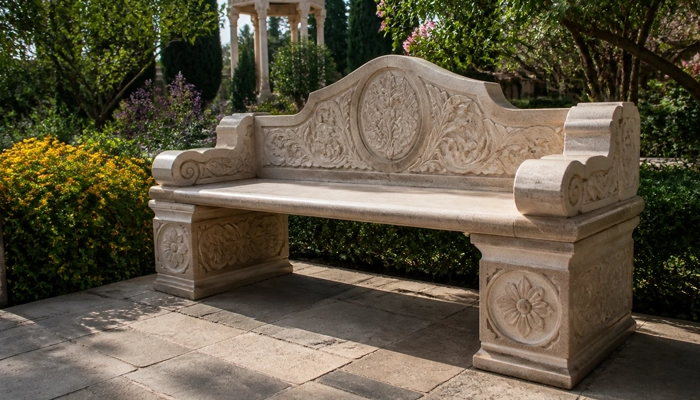 ساخت و خرید نیمکت سنگی تزئینی (Decorative Stone Bench)